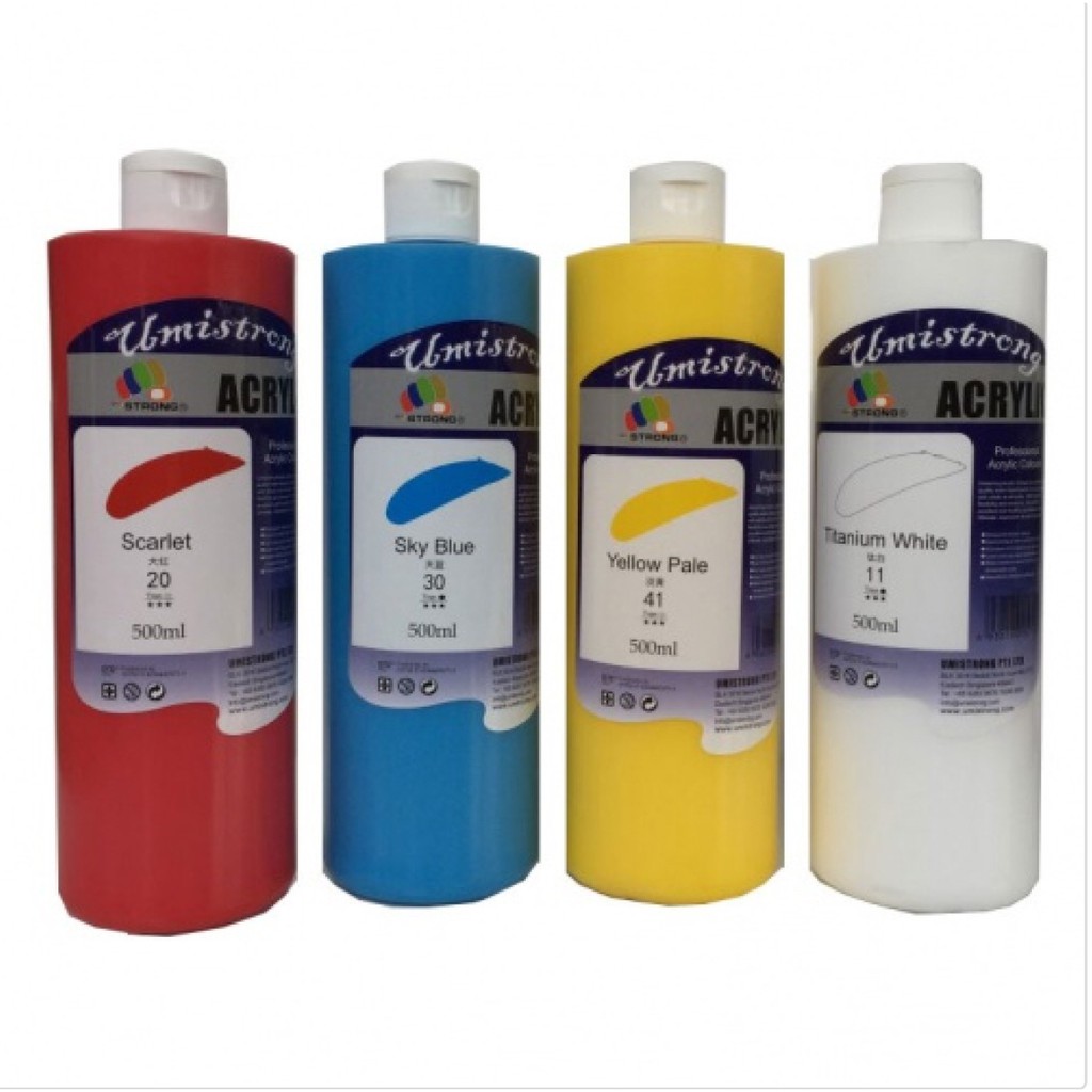 Acrylic Paint 500ml [indicate your colour choices in chat box] - Umistrong