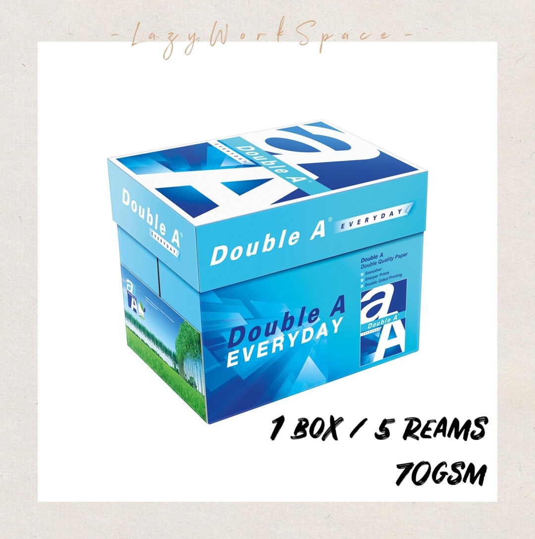 Double A Paper ( 70gsm /80gsm) - A4 ( 2 Ream / 5 Ream )