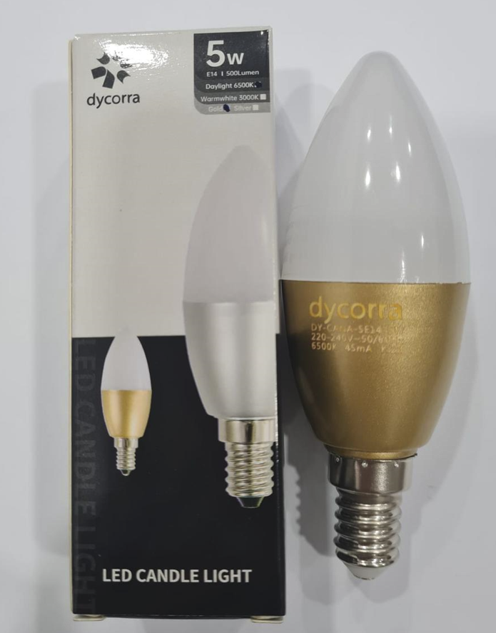 [✅💡NEA Energy Label &AuthorizedSeller]High-Quality E14 5W FROSTED LED CANDLE Bulb GOLD/SILVER (Set of 2)