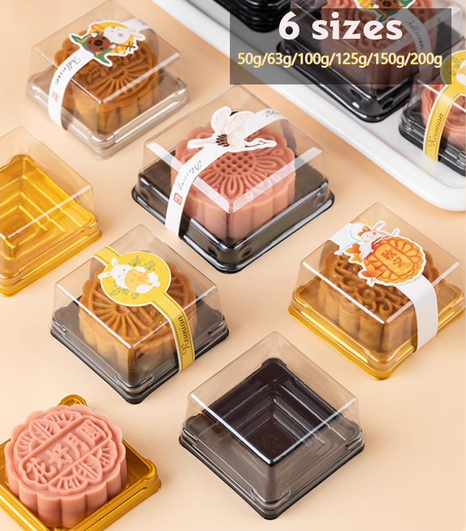 50pcs mooncake box mooncake tray pastry box / cake box with cover lid / (Room 1) brownie box / wagashi box inserts trays