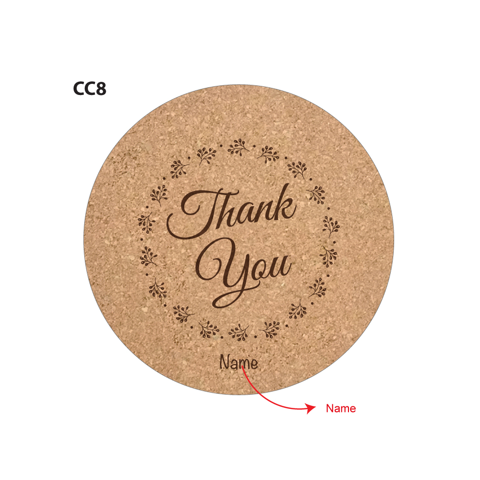 Personalised Cork Coasters Custom Name Coaster Wedding Door Gift Birthday Gift Housewarming Gift Singapore