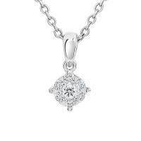 Michael Trio Blooming Illusion Diamond Pendant in 14K White Gold
