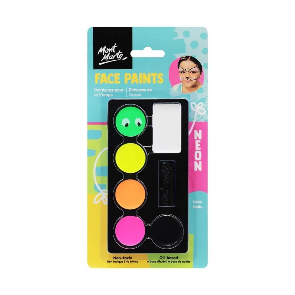 Mont Marte Kids Face Painting Set - Bright/Pearl/Neon