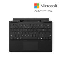 Accessory] Microsoft Surface Pro Keyboard with pen storage Or Slim Pen - pair with Surface Pro (11th Edition) Surface Pro 8 or Surface Pro 9 - BlackCoPilot options