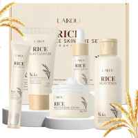 Skin Care Set 5pc Korean Rice Skin Care Cleanser Toner Serum Eye Serum Moisturizing Cream Women Mom Wife Daughter Her