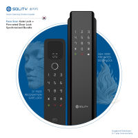 Solity HDB Facial Gate and Door Digital Lock Smart Lock with Synchronisation Opening (G1 + GEA1000K) Smart Lock / Gate Lock
