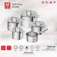 ZWILLING Trueflow Cookware Set with Glass Lid 5 pc 18/10 Stainless Steel Sigma Classic+