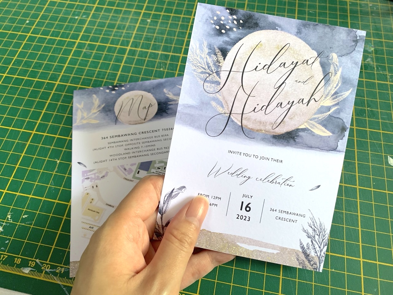 Cards Prints Printing Custom sizes Wedding Invitations events party service [No MIN Qty]