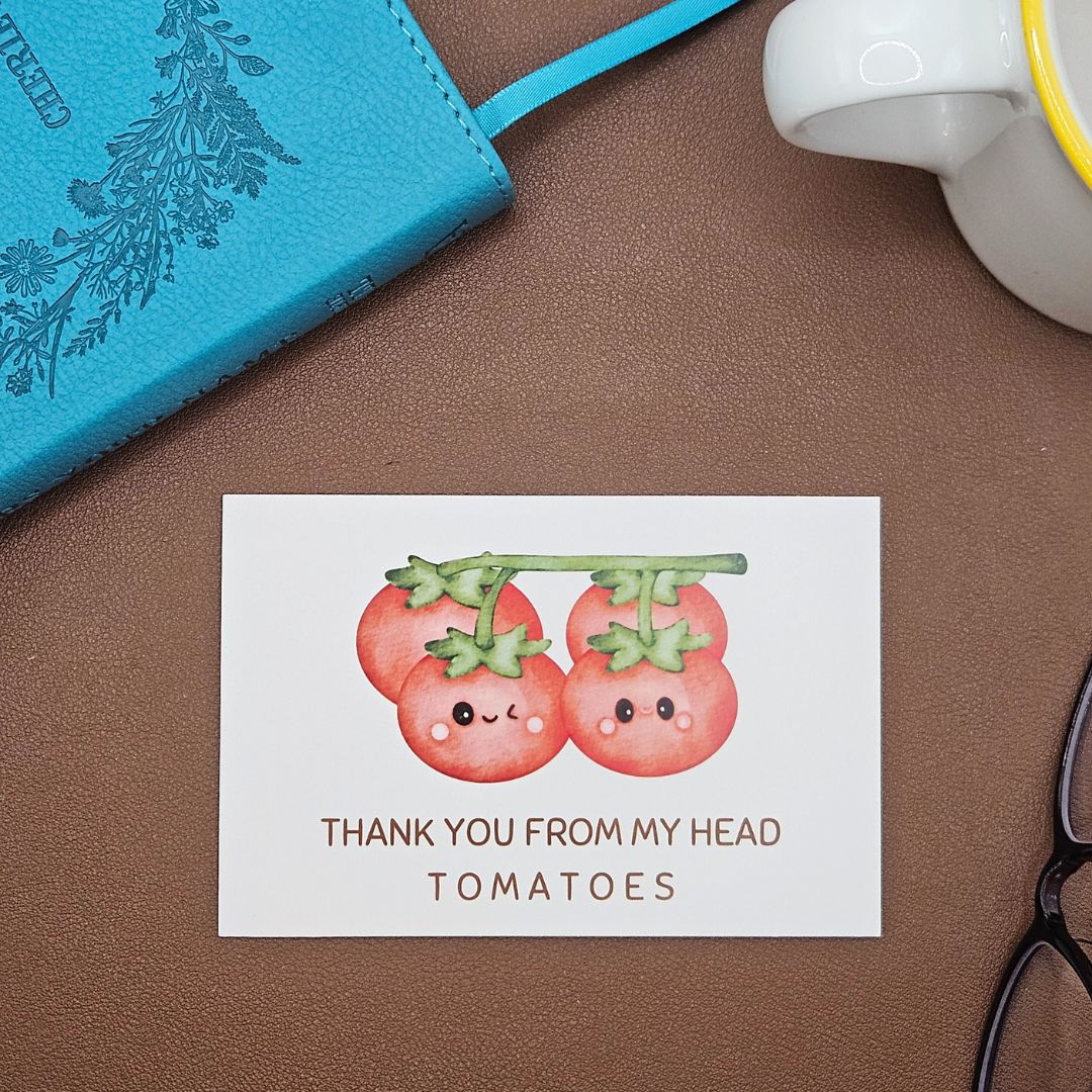 [READ PROD DESC] 1 PC Thank You Cards Motivational Card Funny Thank You Card Student Card Appreciation Card Animal Pun Food Pun Card