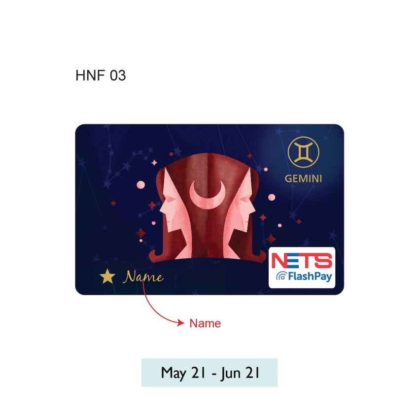 Personalised NETS FlashPay Horoscope Card | Custom Name Zodiac Card | 12 Designs Available