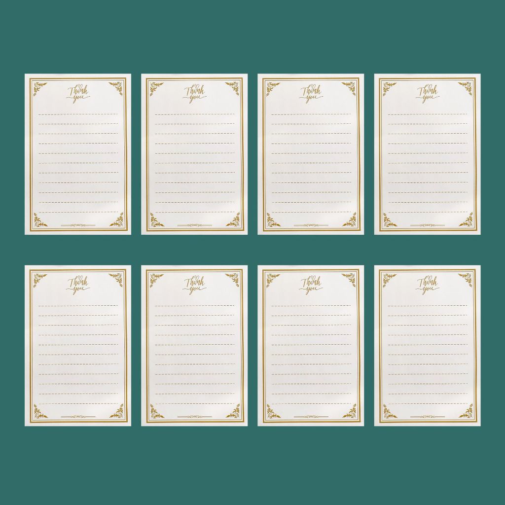 【SG】6/8 Pcs Vintage Oil Painting Series Envelope Letter Paper Set with Sealing Sticker White Bronzing Business Letter