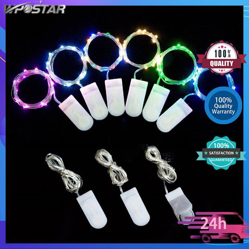 (Free battery) 1M 2M 3M Battery Mini LED Copper Wire String Fairy Lights for Wedding Party Christmas Decor