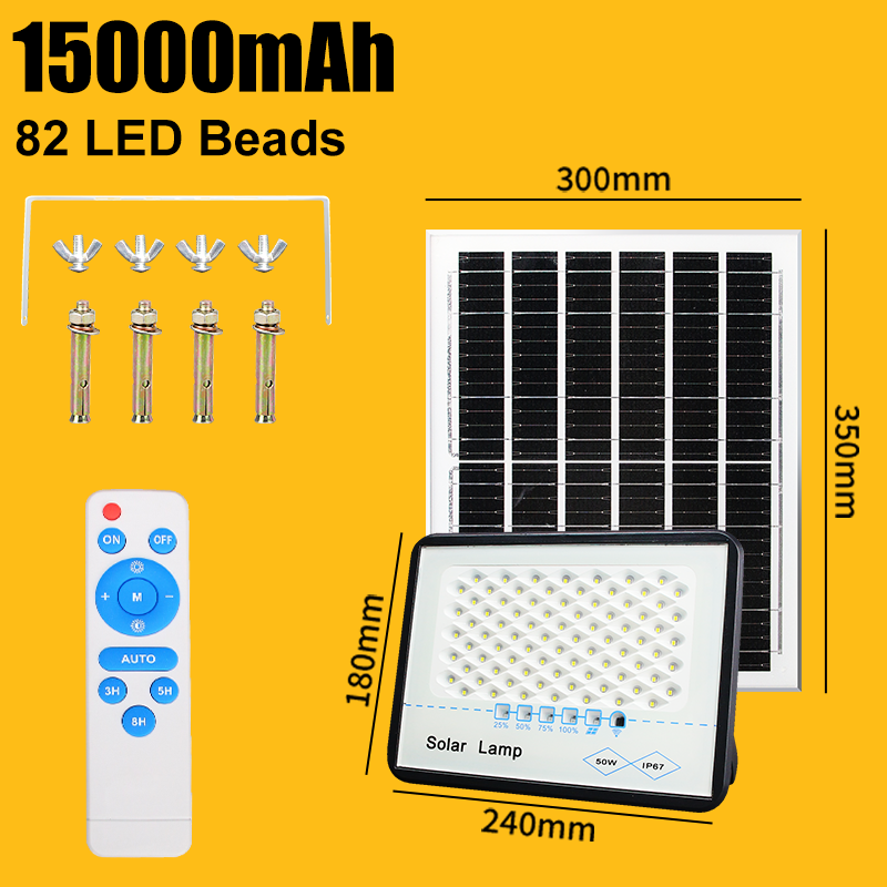 KEELAT Solar Flood Light LED Solar Street Light Solar Spotlight 25W 400W 100W 300W 500W Indoor Outdoor Solar Light Garden Street Light Waterproof