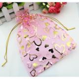 17cm x 23cm Heart Organza Drawstring Pouch/Organza Bag (10 pcs in a pack)
