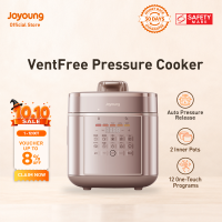 Joyoung VentFree 50Z150 Electric Pressure Cooker | 1000W | Dual Inner Pots | High Pressure | 12 Multifunction Presets | Non-stick & Stainless Steel Pot | Fast Cooking | RicePorridgeSoupLamb | Open Lid Cooking | 24H Timer & Keep Warm | 2 Years Warranty