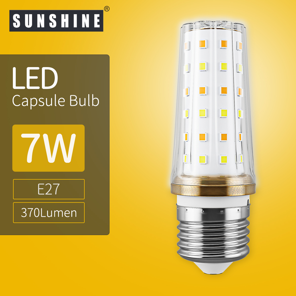 SUNSHINE LED Corn Bulb E27 7W Tri-Colour Corn Bulb Chandelier Candle LED Light For Home Decoration