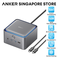 Anker Prime 14-in-1 Thunderbolt 5 Docking Station Dual 8K Display 140W Output 120Gbps Fast Data Transfer A83B5