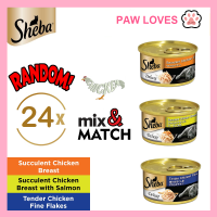(Ready Stock) Sheba Can Deluxe Series Wet Cat Food | Sheba Gravy Jelly [24 Cans x 85g] Adult Tender Chicken Fine Flake Succulent Chicken Breast Succulent Chicken Breast Salmon Tuna Salmon Tuna Whitefish - Paw Loves