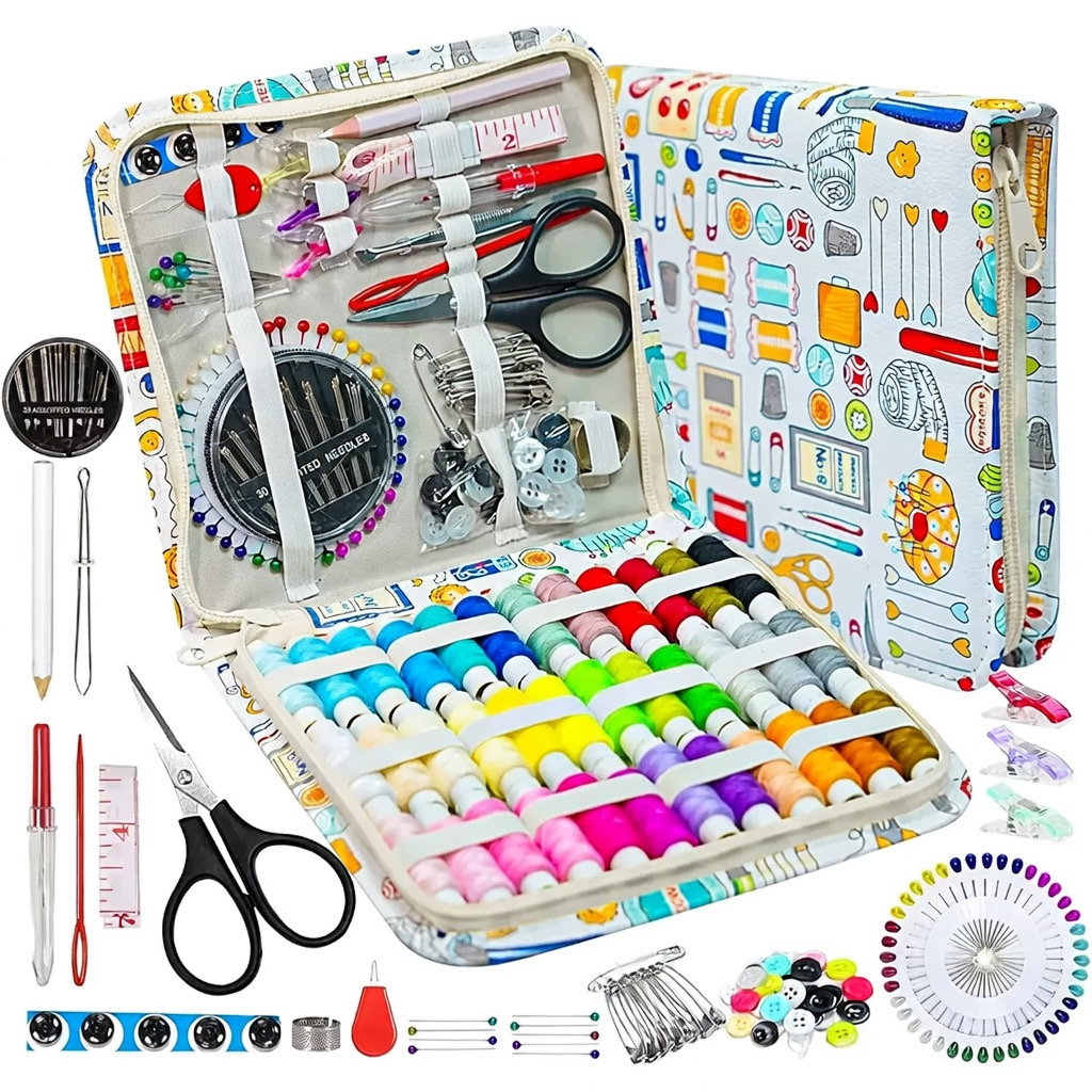 Sewing Kit with Case Sewing Supplies for Home Travel Emergency Sewing Kit Needle Thread Scissors DIY Sewing Supplies