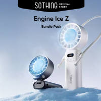 [Bundle Pack-2pcs] Sothing Engine Ice Z Cool Compress High-Speed Rechargeable Portable Fold/Neck/Handheld Personal Fan