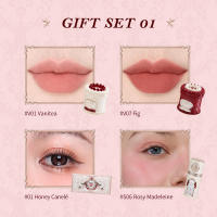 Flower Knows Strawberry Cupid Collection Makeup Gift Set Includes Make-up Palette+Cake Lip Cream*2+Liquid Blush