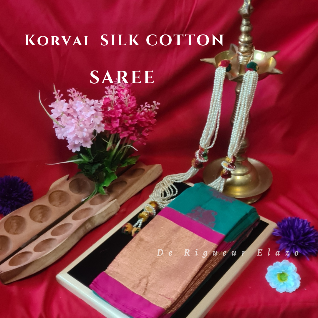 Korvai cotton saree(Ready-stock in Singapore)