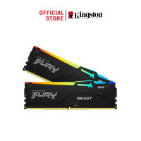Kingston FURY Beast RGB 32GB (2x16GB) 6400MHz DDR5 CL32 EXPO DIMM Desktop Memory - Black/White KF564C32BBEAK2-32