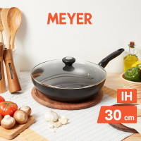 Meyer Cook N Look Series Nonstick Induction 30cm/4.3L Stirfry with Glass Lid