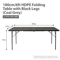 [HOUZE] HDPE Portable Folding Table - [80cm | 86cm | 122cm | 152cm | 180cm]