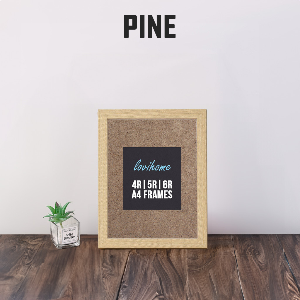 Wooden Picture Frame Lightwood Photo Wall Pinewood Rosewood Walnut Decoration