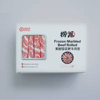 Hai Di Lao Frozen U.S. Marbled Beef Rolled - Frozen