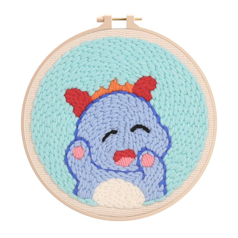 8INCHES DIY Punch Needle Embroidery Kit Beginners Easy Poking Embroidery || Embroidery Kit Cross Stitch Set 15cm/18cm