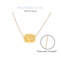 Michael Trio Prosperity Vine Charm in 916 Gold (Free 925 Chain)