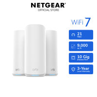 NETGEAR Orbi RBE873 WiFi 7 BE21000 10G Tri-Band Mesh System 21Gbps (3 Pack)
