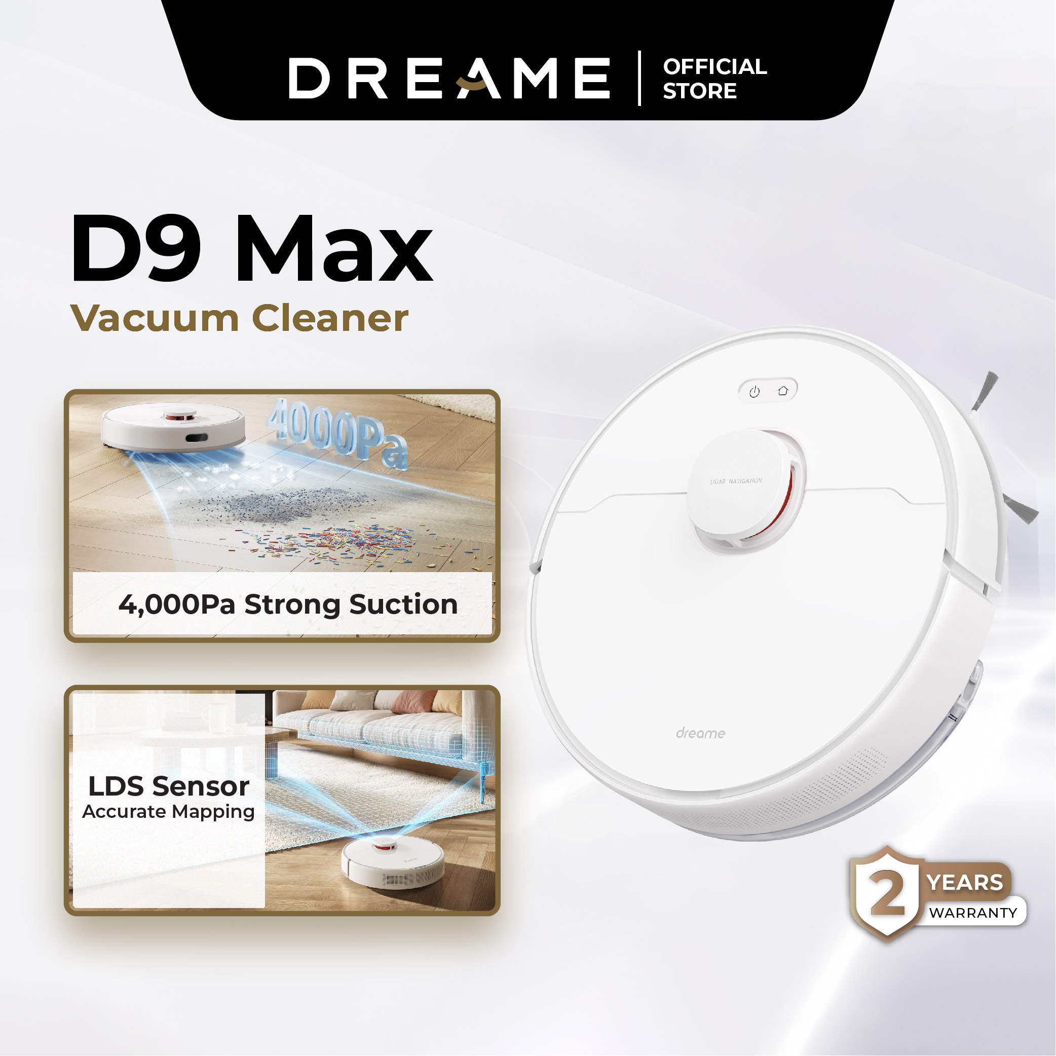 NEW] Dreame D9 Max Robot Vacuum and Mop, LDS Navigation