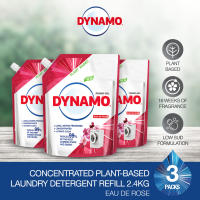 DYNAMO Plant Based Laundry Liquid Detergent Refill 2.2kg/2.4kg x 3 Packs