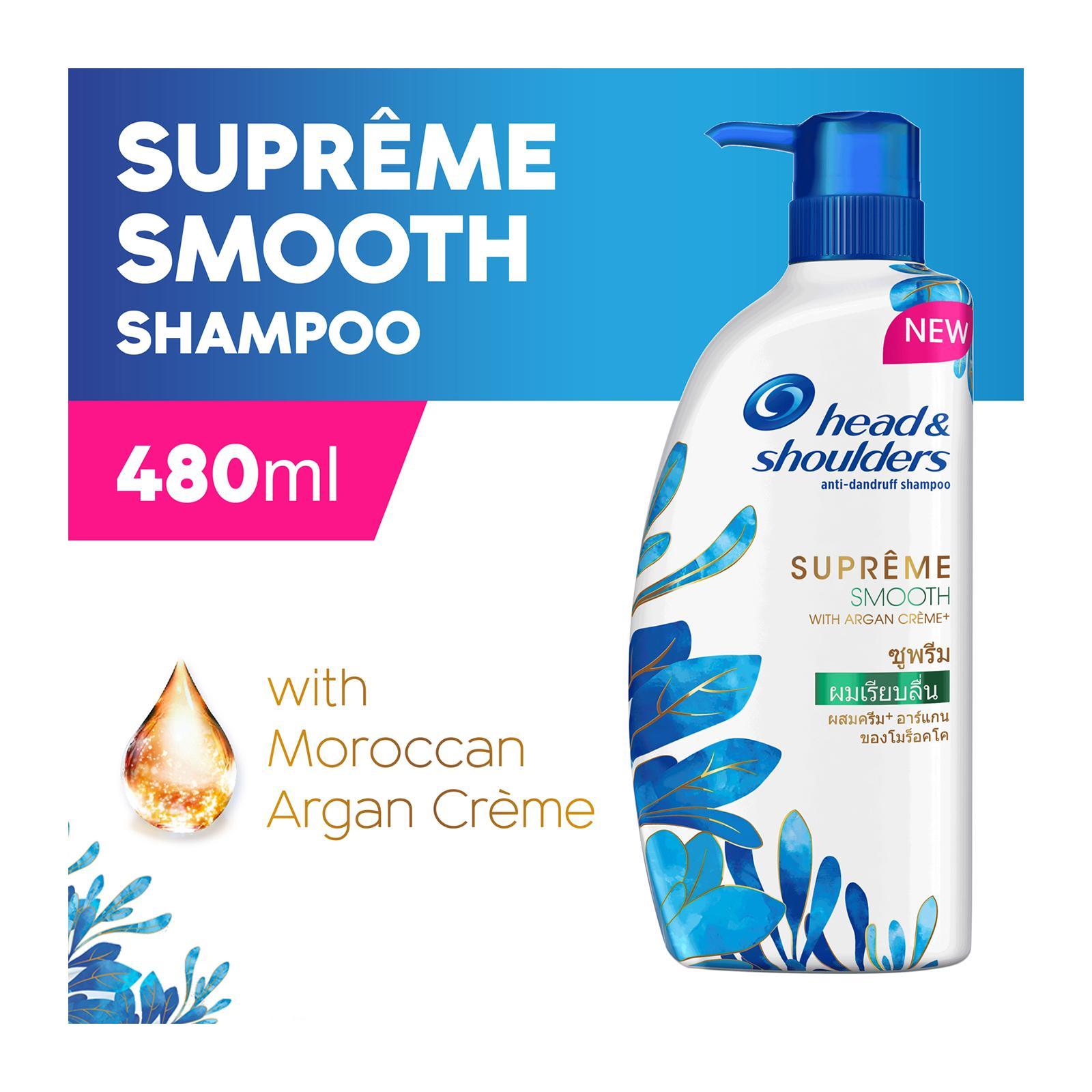 Head Shoulders Supreme Smooth With Moroccan Argan Creme Shampoo 480ml Lazada Singapore