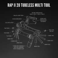 Lezyne Rap II Compact Multi Repair Tool for Bicycles Bike