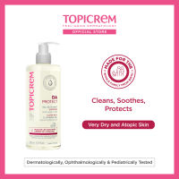 Topicrem DA PROTECT Ultra-Rich Cleansing Gel 500m Soap-Free Cleanser Soothes & Protect for Dry Sensitive Atopic Skin Babies Children Adults