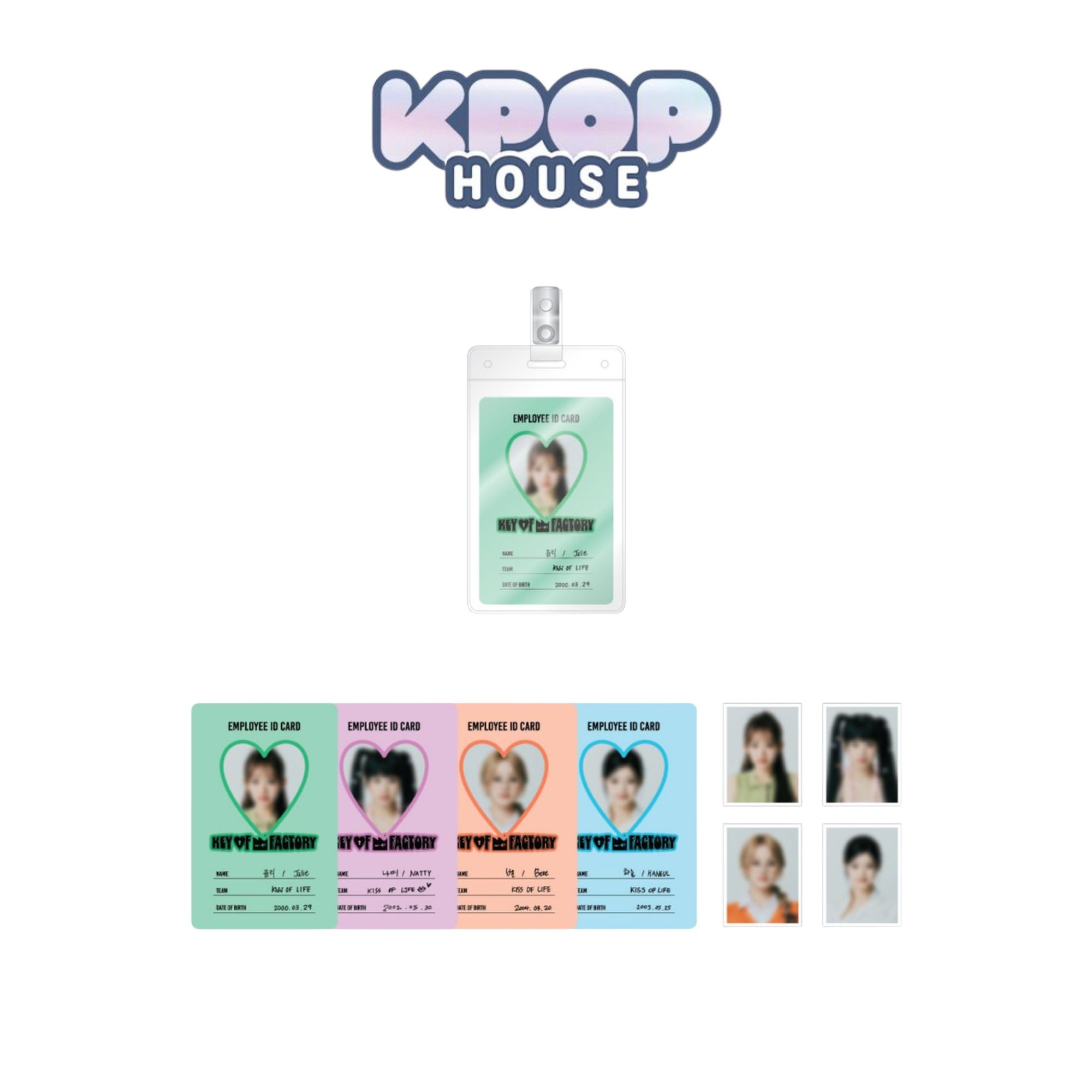 KISS OF LIFE [2024 FAN-CON KEY OF FACTORY MD] - 04 ID CARD SET (RANDOM)