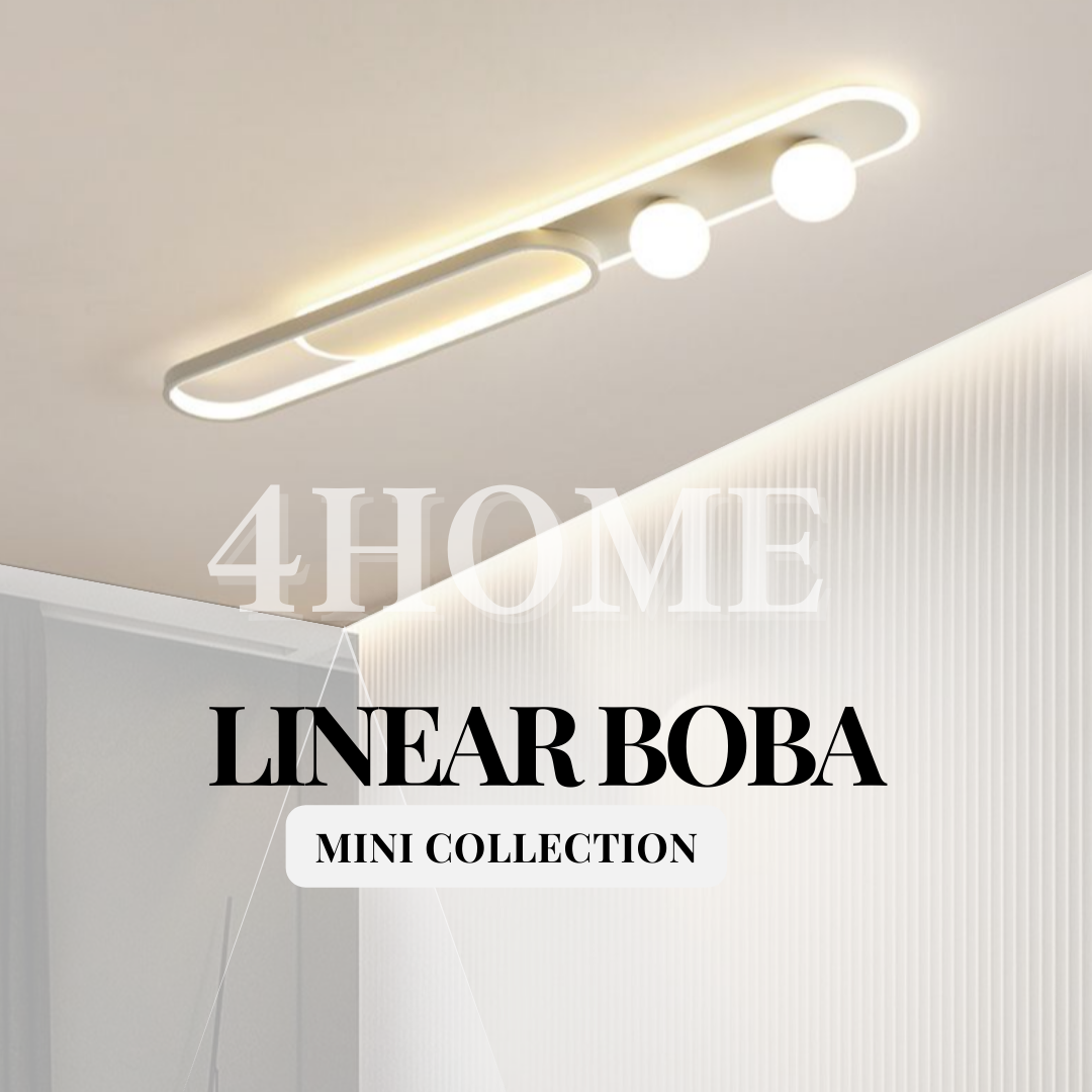 Minimalist White Linear Boba Globe Spotlight Rectangular Long Ceiling Light Tritone Corridor Bathroom Kitchen GSE