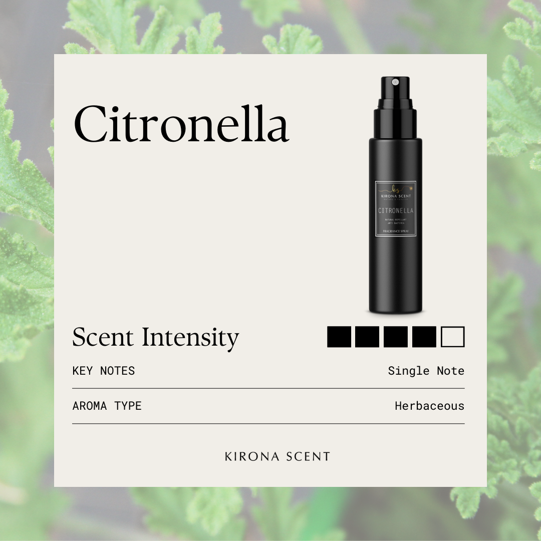 [KIRONA SCENT] Lemongrass Insect Repellent Spray | Fragrance Spray 100ml | Pillow Mist Linen & Room Spray