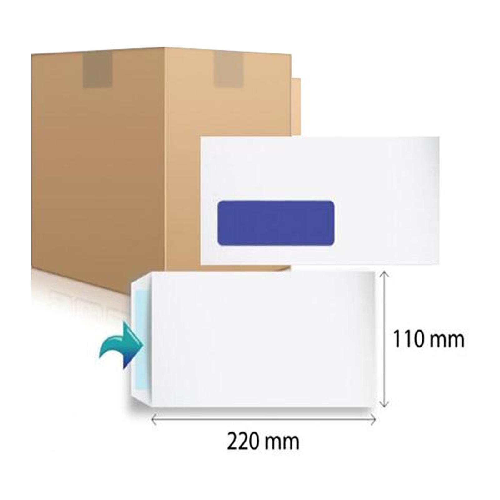 VIP DL White Window Envelope 110 x 220mm (500S/BOX) 1S