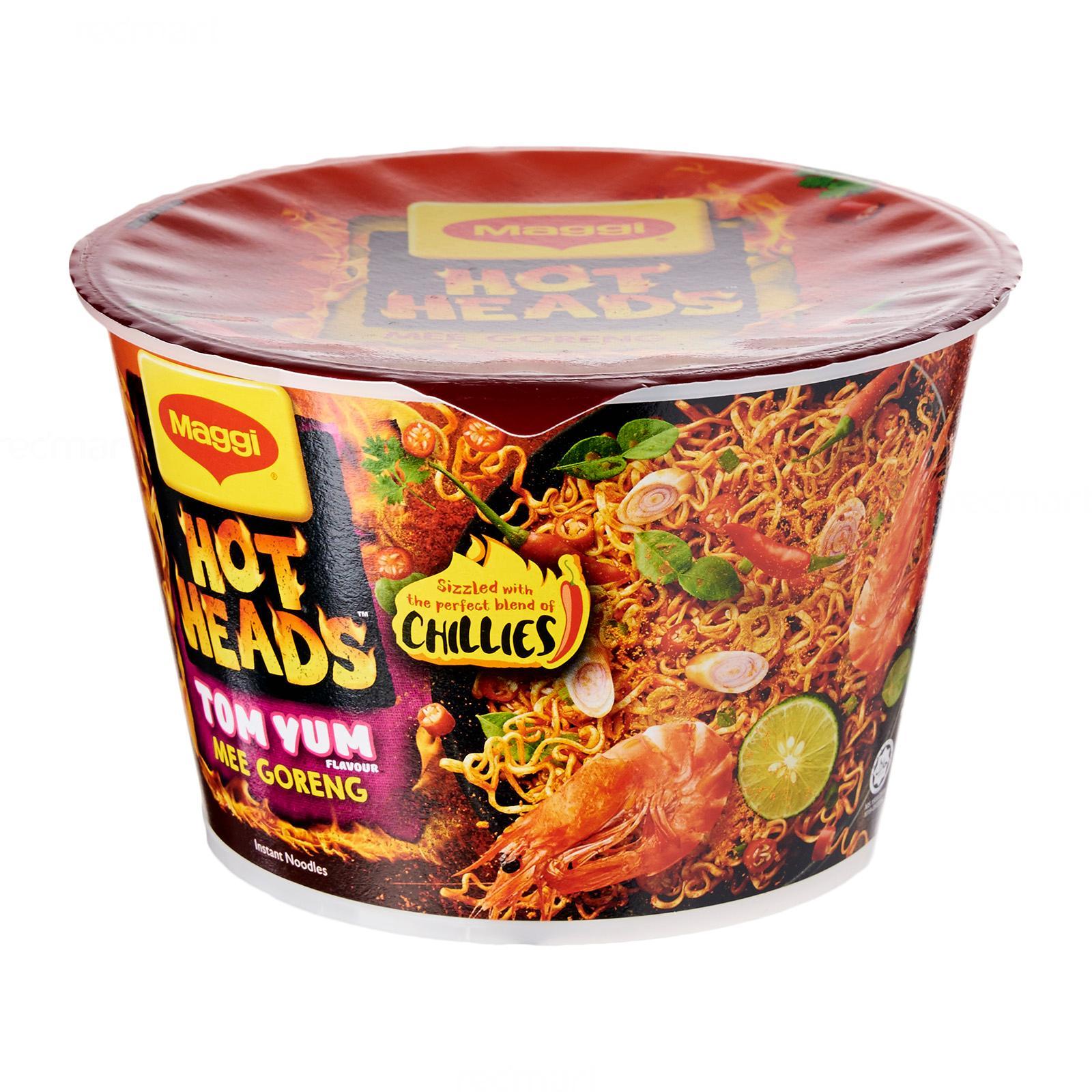 Maggi Hot Heads Bowl Noodles Tom Yum Mee Goreng Lazada Singapore