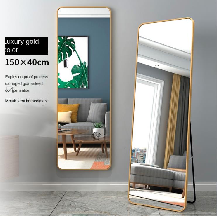 [Delivered in 1 days] Standing mirror floor mirror full-body mirror aluminum frame Nordic minimalist style