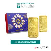 Sanrio Hello Kitty Zodiac 24K Gold-Plated Ingot 12-in-1 Set [The Singapore Mint]