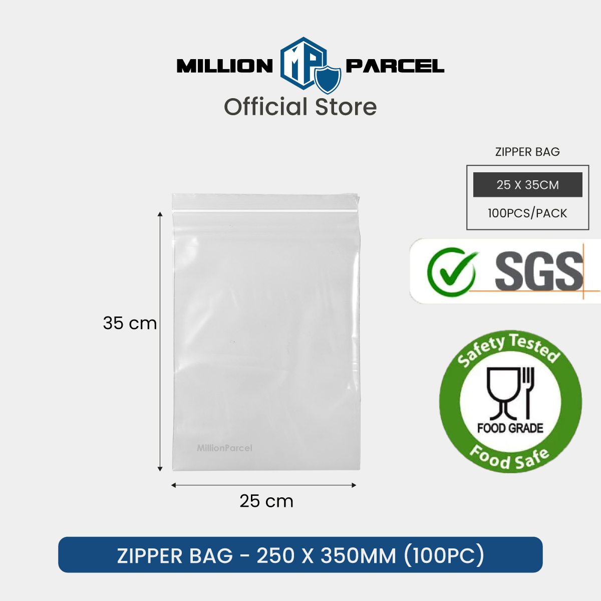 MillionParcel Transparent Zipper Bag | Zip Bag | Zip and lock Bag | Food Storage Bag | Resealable Bag | Sealable Bag