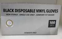 Disposable Vinyl Hand Gloves (Black/Blue/Clear) 100S/Box