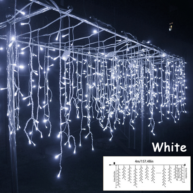 5M Hari Raya Lights Led Icicle Hanging Curtain Lights 8Modes Fairy Lights With Connector For Hari Raya Decoration 2026