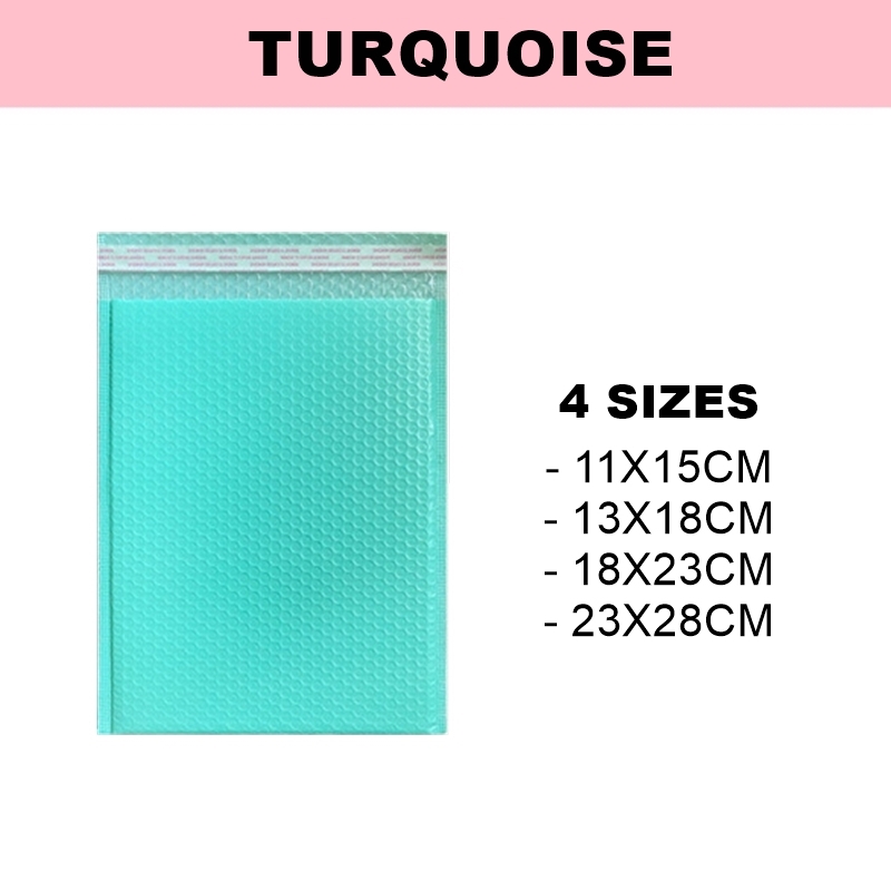 [SG SELLER] Black Light Pink Lilac Pink Turquoise Bubble Envelope Bag Polymailer Bubble Wrap Envelope Wrap Bag